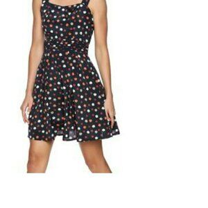 NWOT Navy + Apple Print Dress